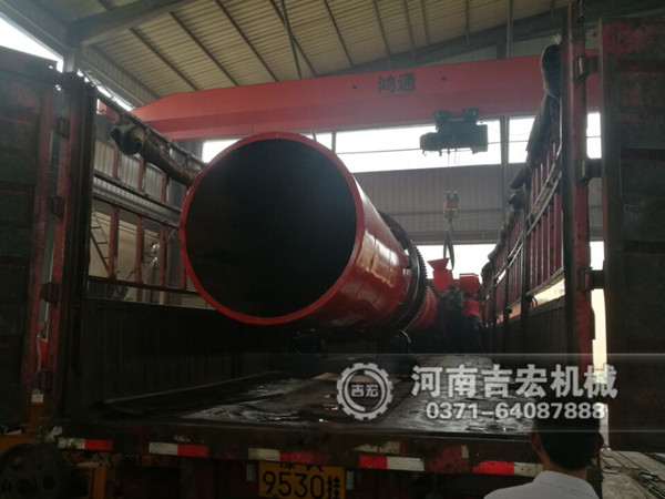 1.2米&times;12米沙子烘干機(jī)發(fā)往陜西延安